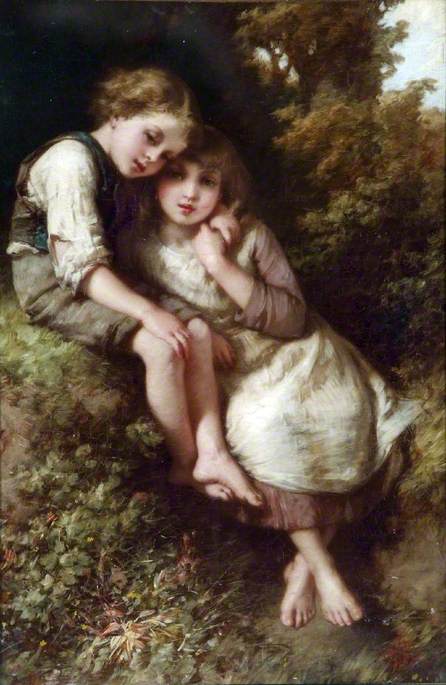 The Children, vintage artwork by Henry Le Jeune, A3 (16x12") Poster Print