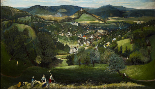 View of Selmecbanya by Tivadar Csontvary Kosztka,A3(16x12")Poster
