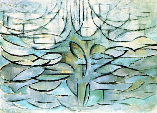 Apple Tree in Bloom, vintage artwork by Piet Mondriaan, 12x8" (A4) Poster