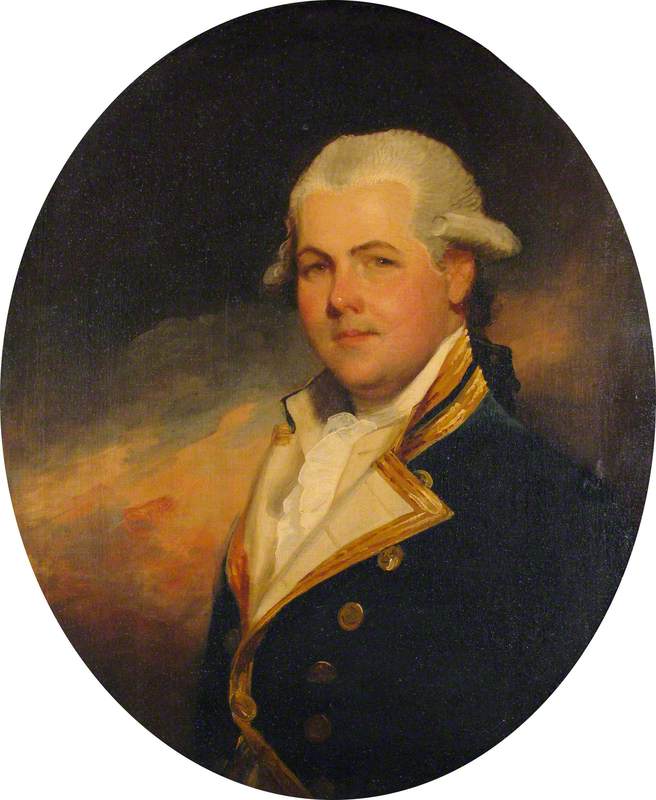 Admiral Sir Charles Morice Pole (1757–1830), Bt, vintage artwork by Gilbert Stuart, 12x8" (A4) Poster