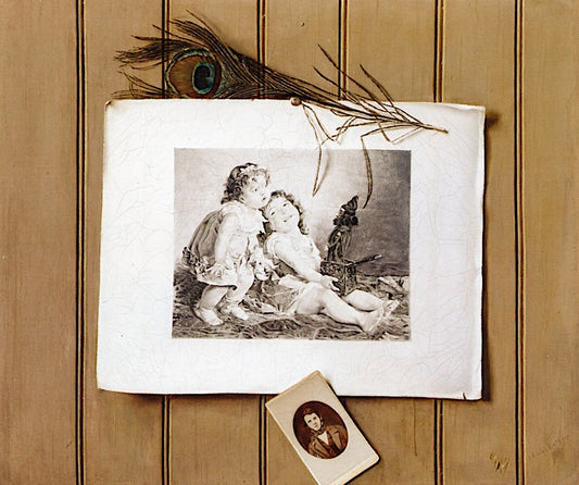 Peacock Feather, Print and Photograph, vintage artwork by Ida Pulis Lathrop, 12x8" (A4) Poster