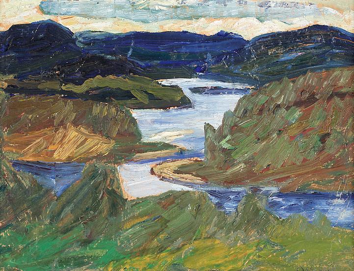 Mountain Landscape (Fjallandskap) by Helmer Osslund,A3(16x12")Poster