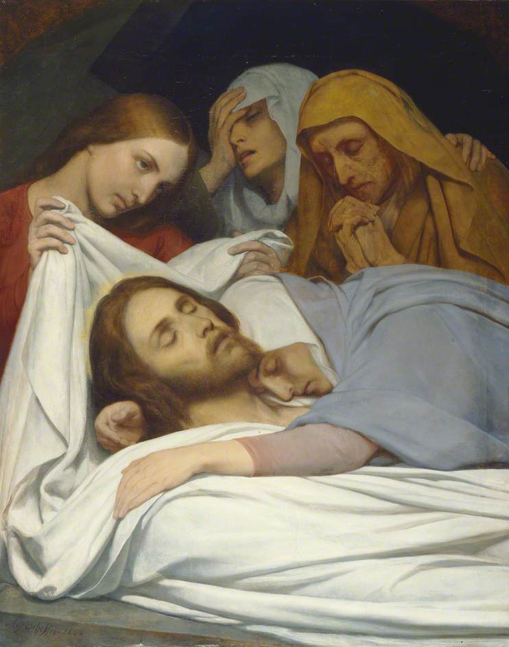 The Holy Women at the Sepulchre, vintage artwork by Ary Scheffer, A3 (16x12") Poster Print