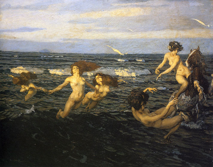 Le Ondine by Ettore Tito,A3(16x12")Poster