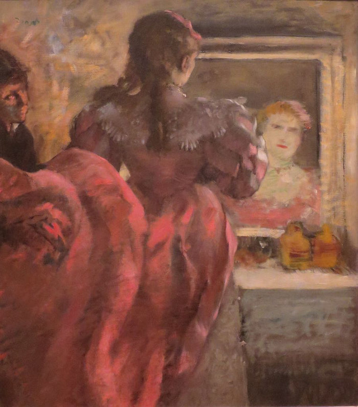 Actress in her Dressing Room, vintage artwork by Edgar Degas, 12x8