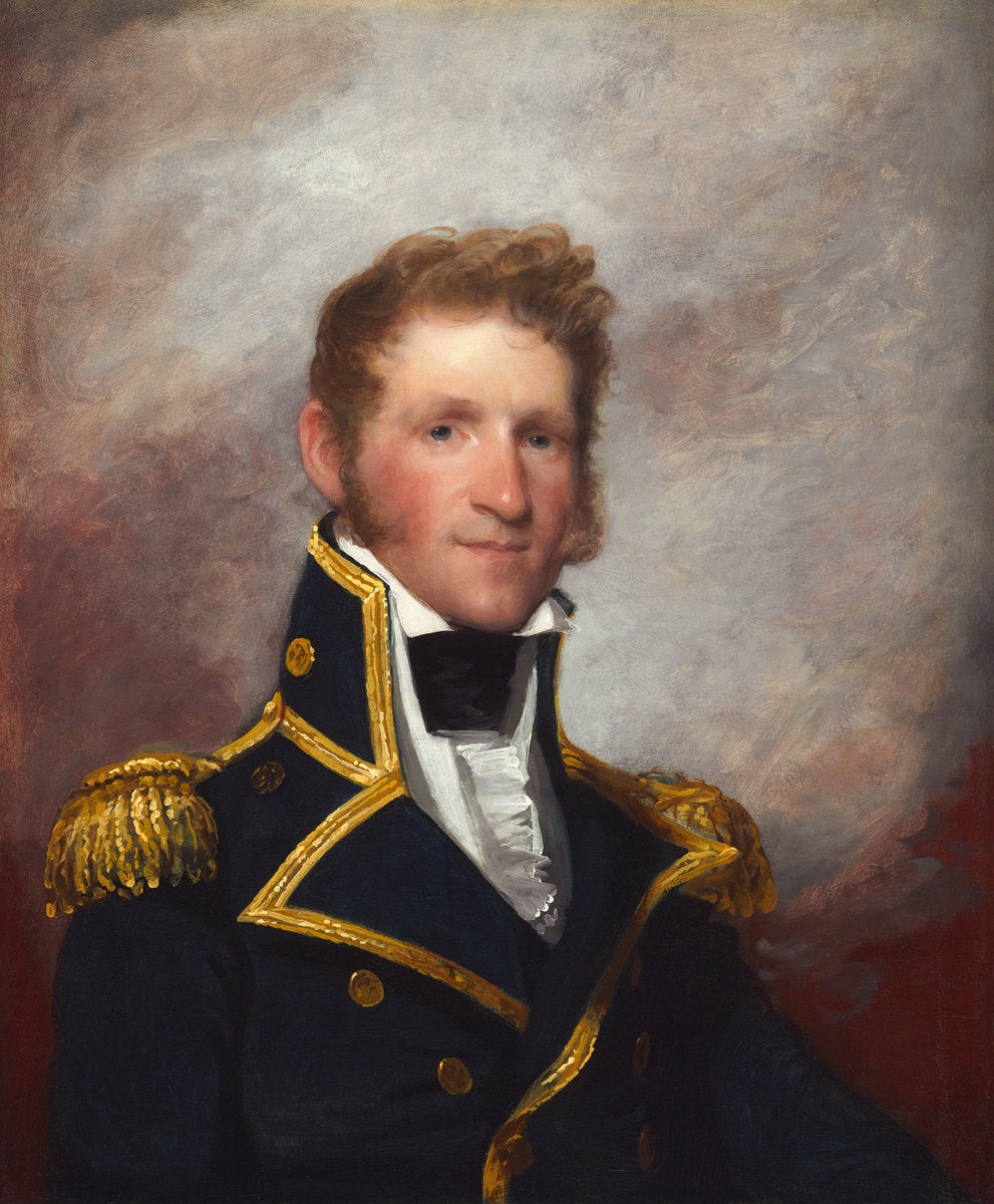 Commodore Thomas Macdonough, vintage artwork by Gilbert Stuart, 12x8" (A4) Poster