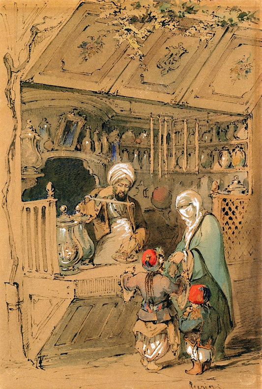 The Sweet Shop, vintage artwork by Count Amadeo Preziosi, A3 (16x12") Poster Print
