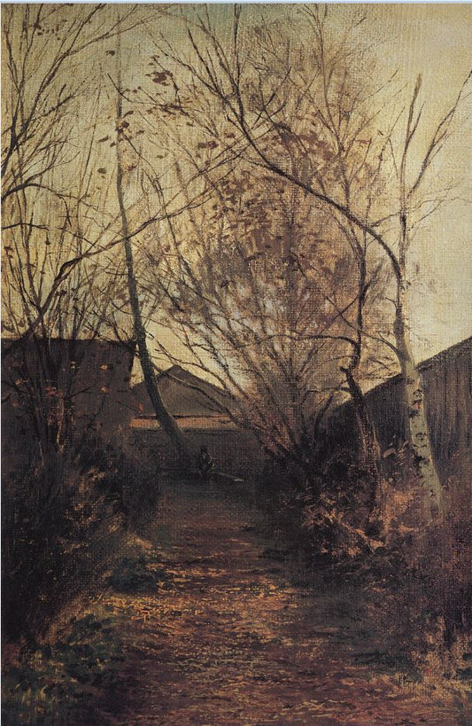 Alley, vintage artwork by Alexei Kondratyevich Savrasov, 12x8" (A4) Poster