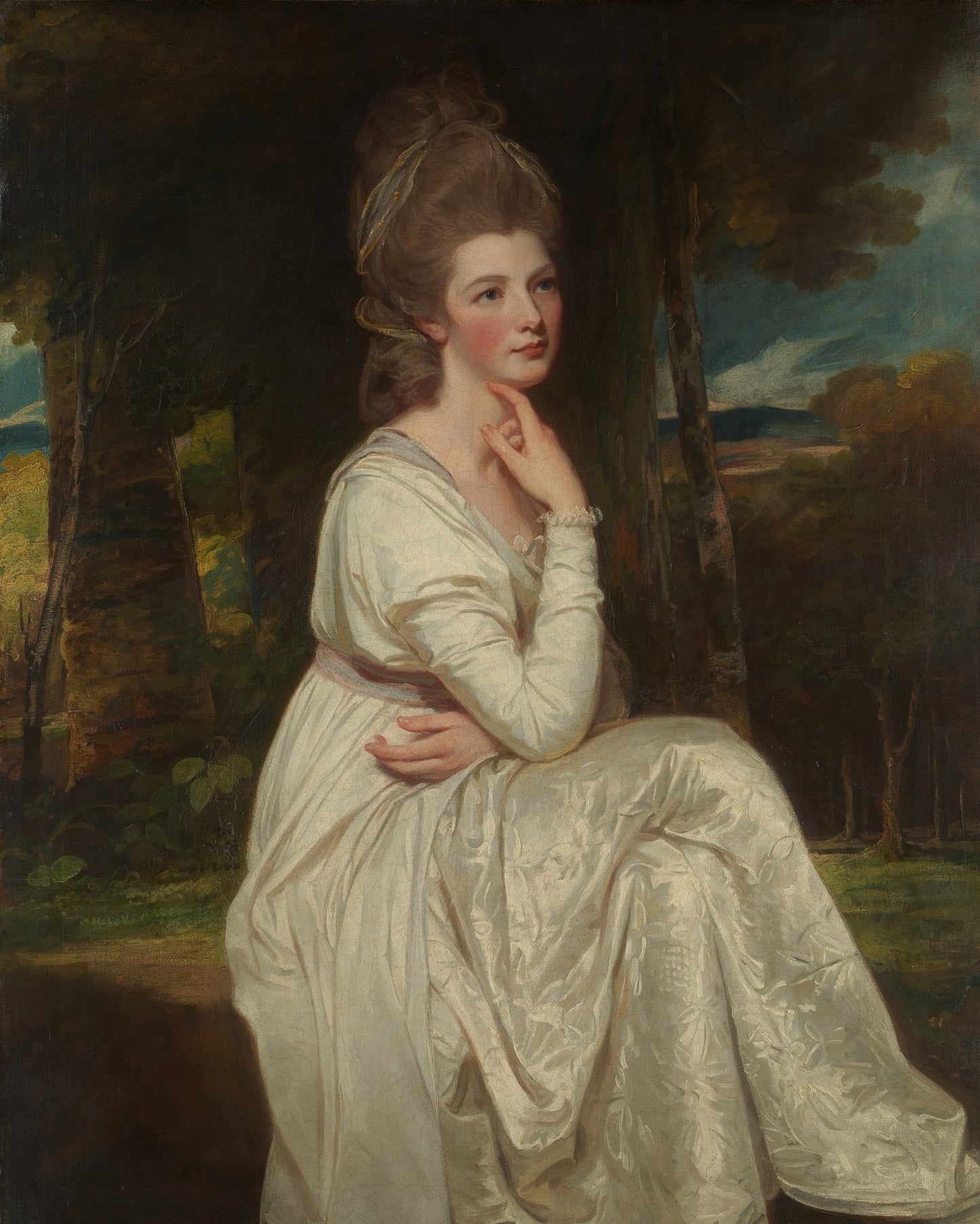 Lady Elizabeth Stanley (1753–1797), Countess of Derby , vintage artwork by George Romney, 12x8" (A4) Poster