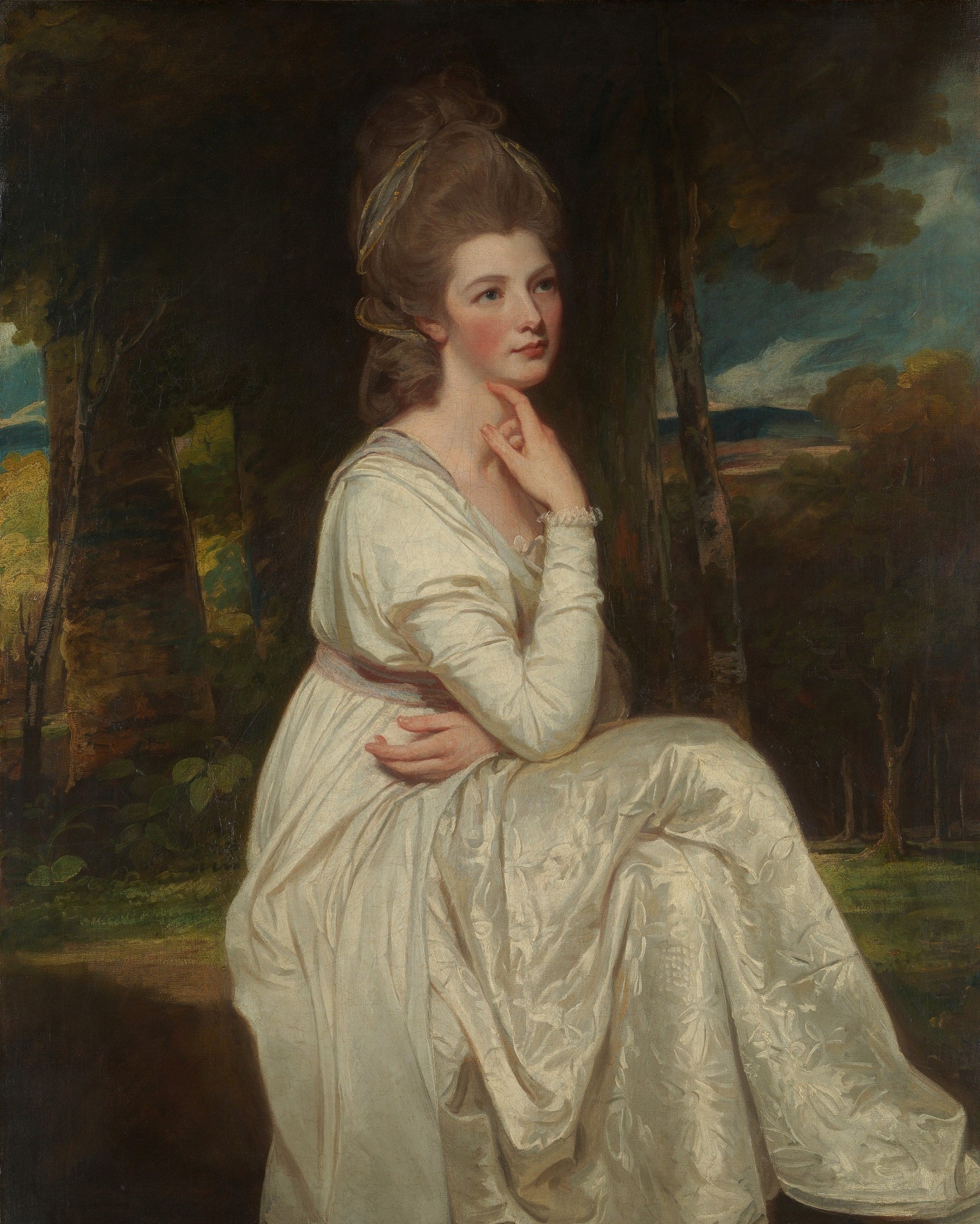 Lady Elizabeth Stanley (1753–1797), Countess of Derby , vintage artwork by George Romney, 12x8" (A4) Poster