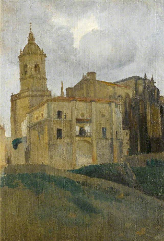 Italian Hill Town (Serra de Conti ?), vintage artwork by Roger Eliot Fry, 12x8" (A4) Poster