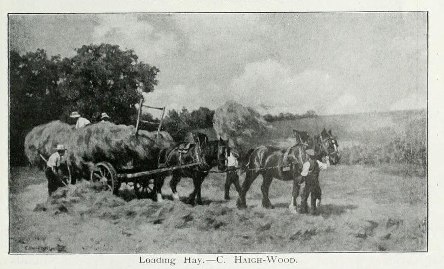 Loading Hay by Charles Haigh Wood,A3(16x12")Poster