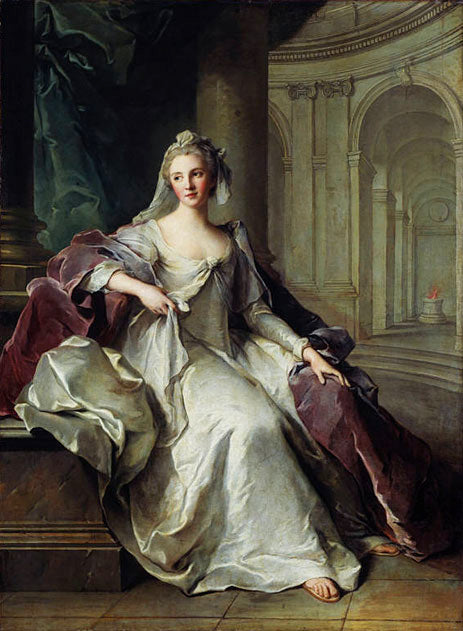 Madame Henriette de France as a Vestal Virgin, vintage artwork by Jean-Marc Nattier, 12x8" (A4) Poster