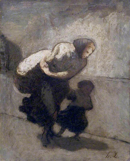 The Heavy Burden, vintage artwork by Honore Daumier, A3 (16x12") Poster Print