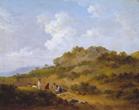 The Gravel Diggers, vintage artwork by George Morland, 12x8" (A4) Poster
