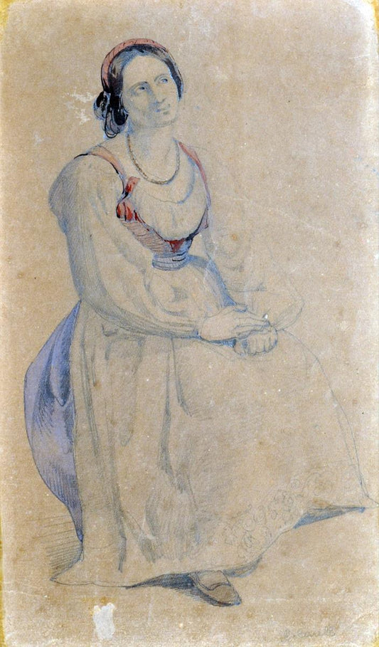 Femalle Figure, vintage artwork by Gonsalvo Carelli, A3 (16x12") Poster Print
