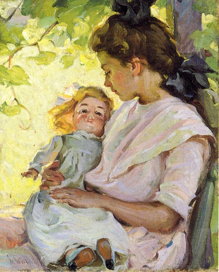 The Favorite Doll by Mabel May Woodward,16x12(A3) Poster