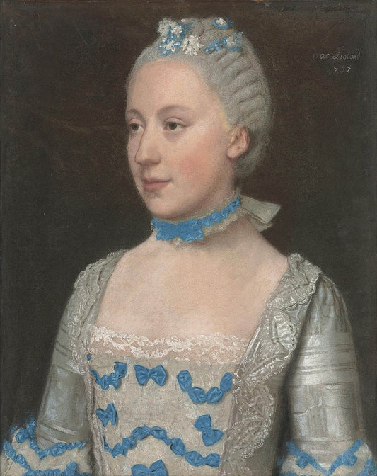 Portrait of Madame Saint Pol, vintage artwork by Jean-Étienne Liotard, 12x8" (A4) Poster