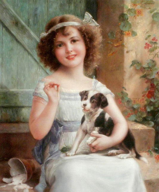 Waiting for the Vet, vintage artwork by Emile Vernon, 12x8" (A4) Poster