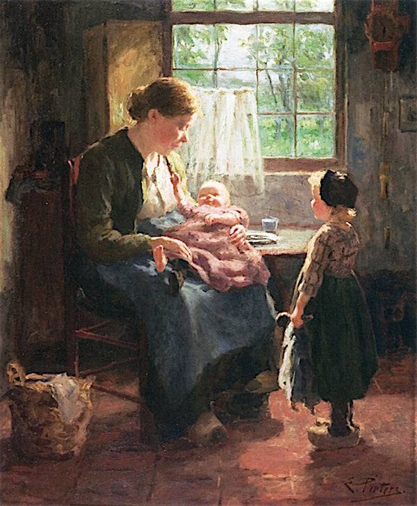 Maternal Love by Evert Pieters,A3(16x12")Poster