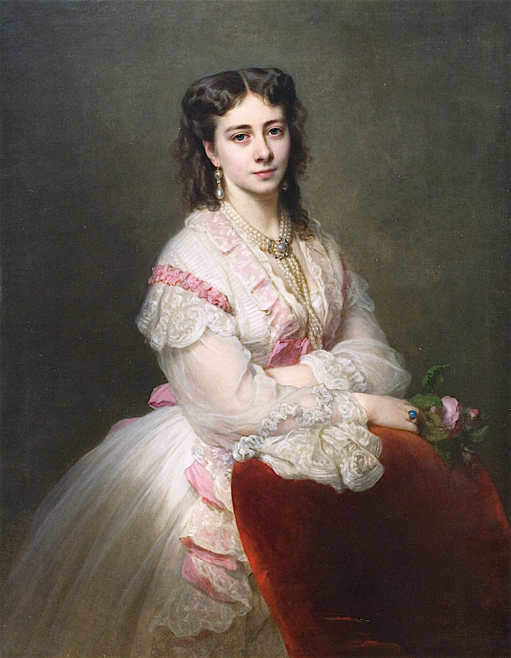 Countess Marie Branicka de Bialacerkiew, vintage artwork by Franz Xavier Winterhalter, A3 (16x12") Poster Print
