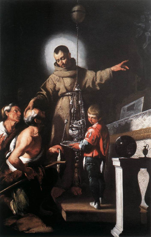 The Miracle of Saint Diego of Alcalá, vintage artwork by Bernardo Strozzi, 12x8" (A4) Poster