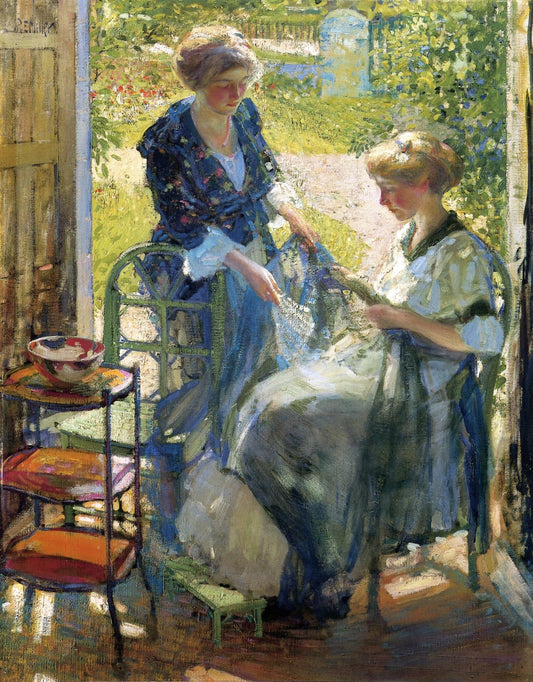 The Garden Room, Giverny, vintage artwork by Richard Edward Miller, 12x8" (A4) Poster