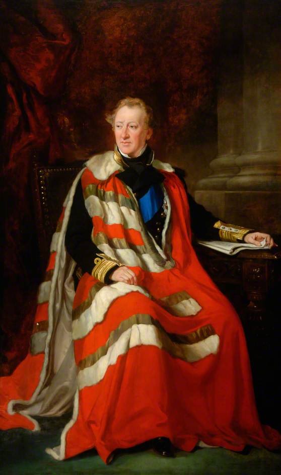 Algernon Percy, 4th Duke of Northumberland, vintage artwork by Sir Francis Grant, P.R.A., A3 (16x12") Poster Print