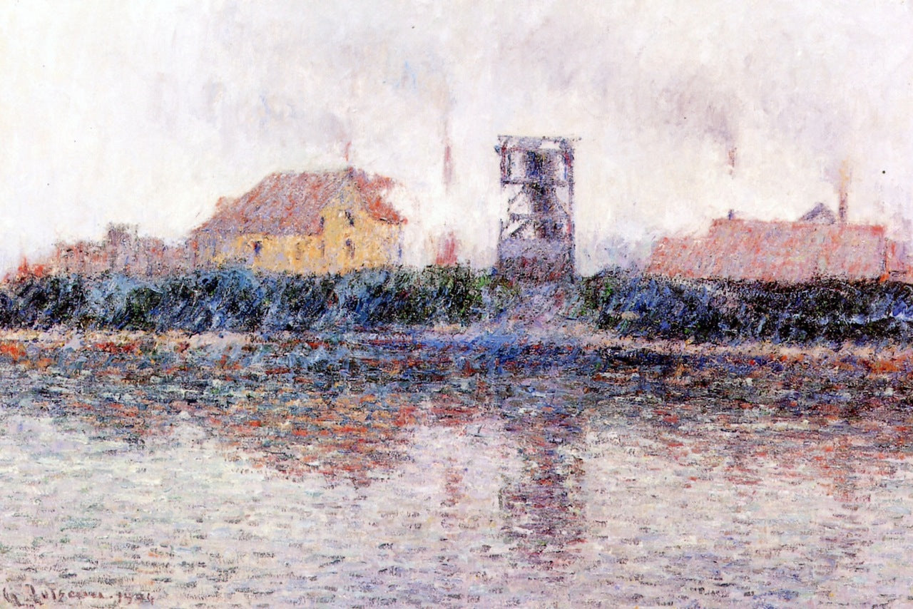 Banks of the Oise, vintage artwork by Gustave Loiseau, 12x8" (A4) Poster