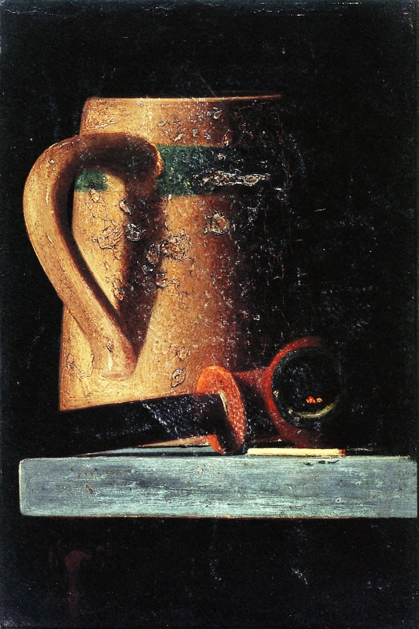 Beer Mug and Pipe, vintage artwork by John Frederick Peto, 12x8" (A4) Poster