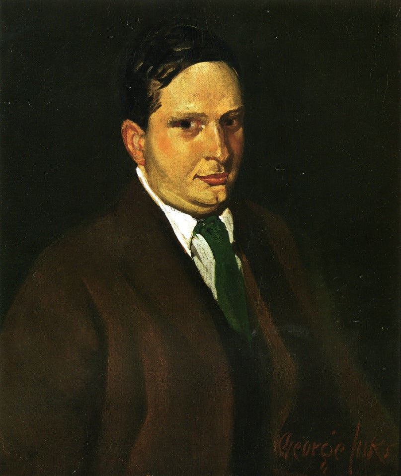 The Green Tie, vintage artwork by George Luks, 12x8" (A4) Poster