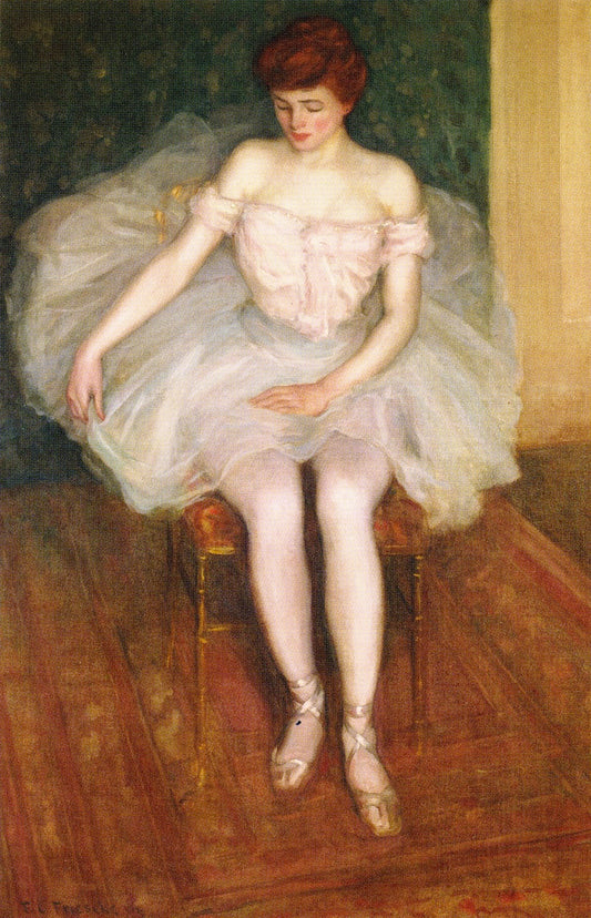 Ballerina, vintage artwork by Frederick Carl Frieseke, 12x8" (A4) Poster