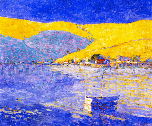 Boat and Yellow Gills, vintage artwork by Selden Gile, 12x8" (A4) Poster