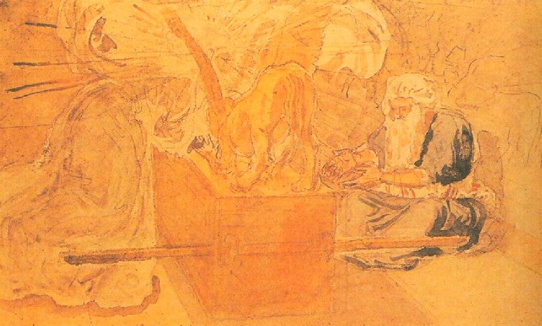 Moses doubted God's promise to satisfy people with meat (sketch), vintage artwork by Alexander Ivanov, A3 (16x12") Poster Print