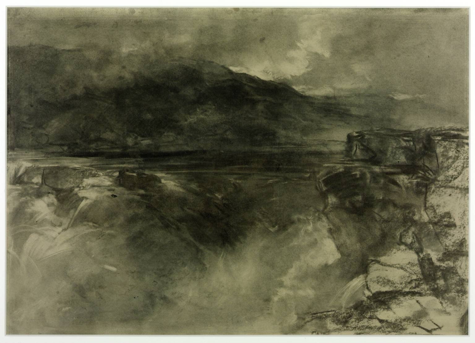 Landscape Study, vintage artwork by George Cattermole, A3 (16x12") Poster Print