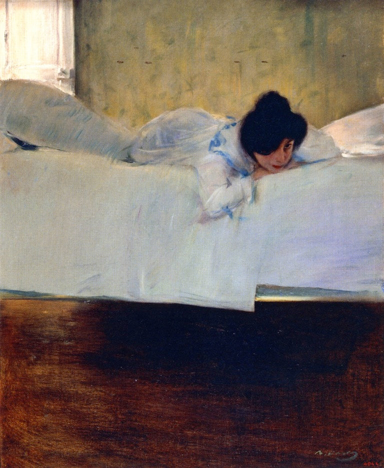 La pereza, vintage artwork by Ramon Casas y Carbó, 12x8" (A4) Poster