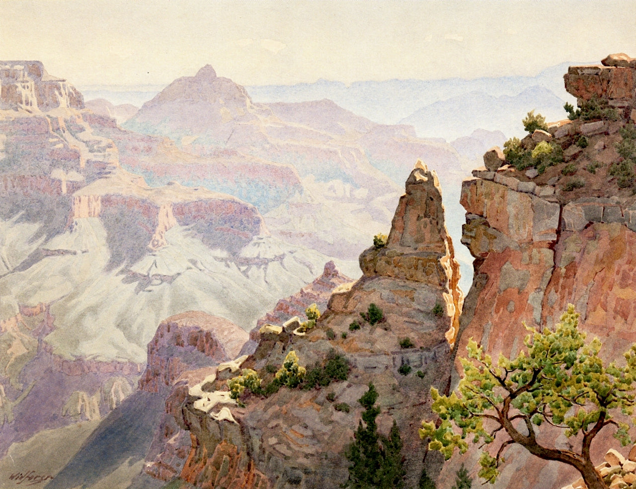The Grand Canyon by Gunnar Widforss,16x12(A3) Poster