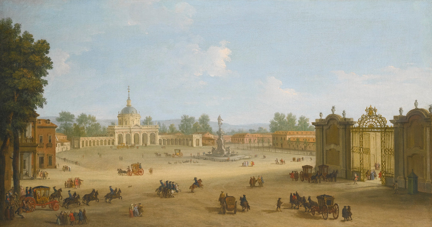 Aranjuez, vintage artwork by Antonio Joli, 12x8" (A4) Poster
