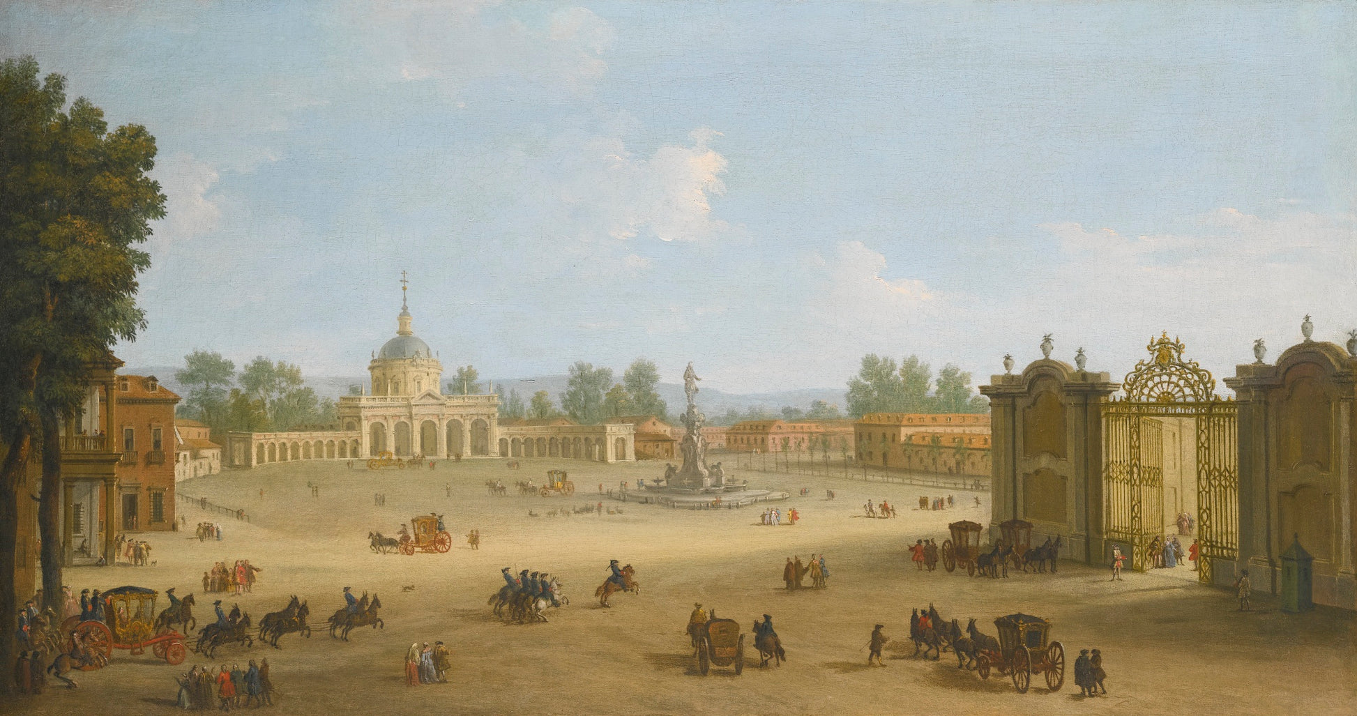 Aranjuez, vintage artwork by Antonio Joli, 12x8" (A4) Poster