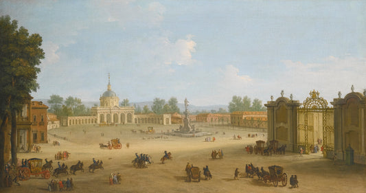 Aranjuez, vintage artwork by Antonio Joli, 12x8" (A4) Poster