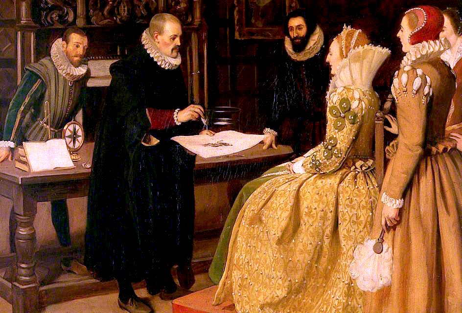strating the Magnet before Elizabeth I, 1598 by Ernest Board,16x12(A3) Poster