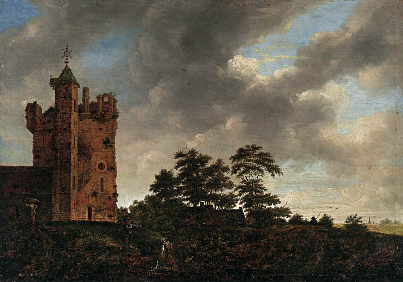 The Old Castle, vintage artwork by Emanuel Murant, 12x8" (A4) Poster