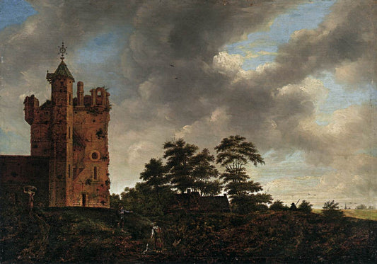 The Old Castle, vintage artwork by Emanuel Murant, 12x8" (A4) Poster