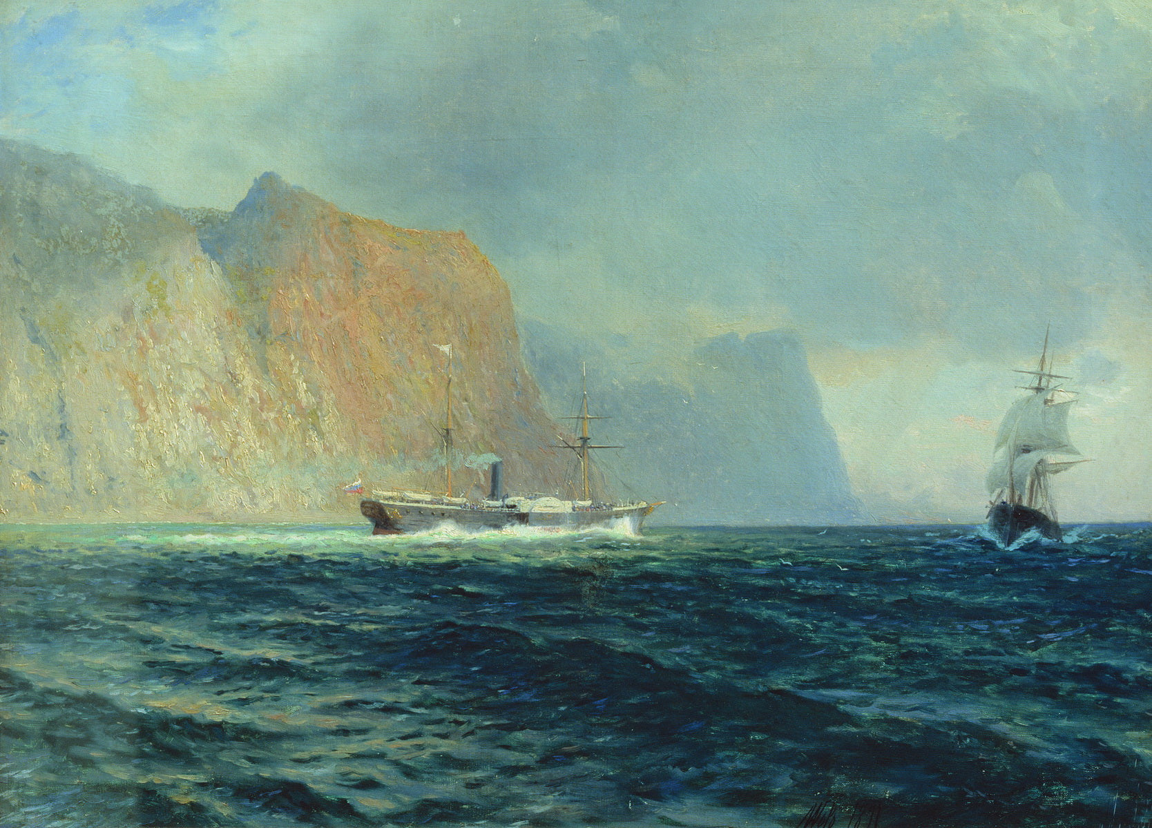 Cape Aya, vintage artwork by Lev Lagorio, 12x8" (A4) Poster