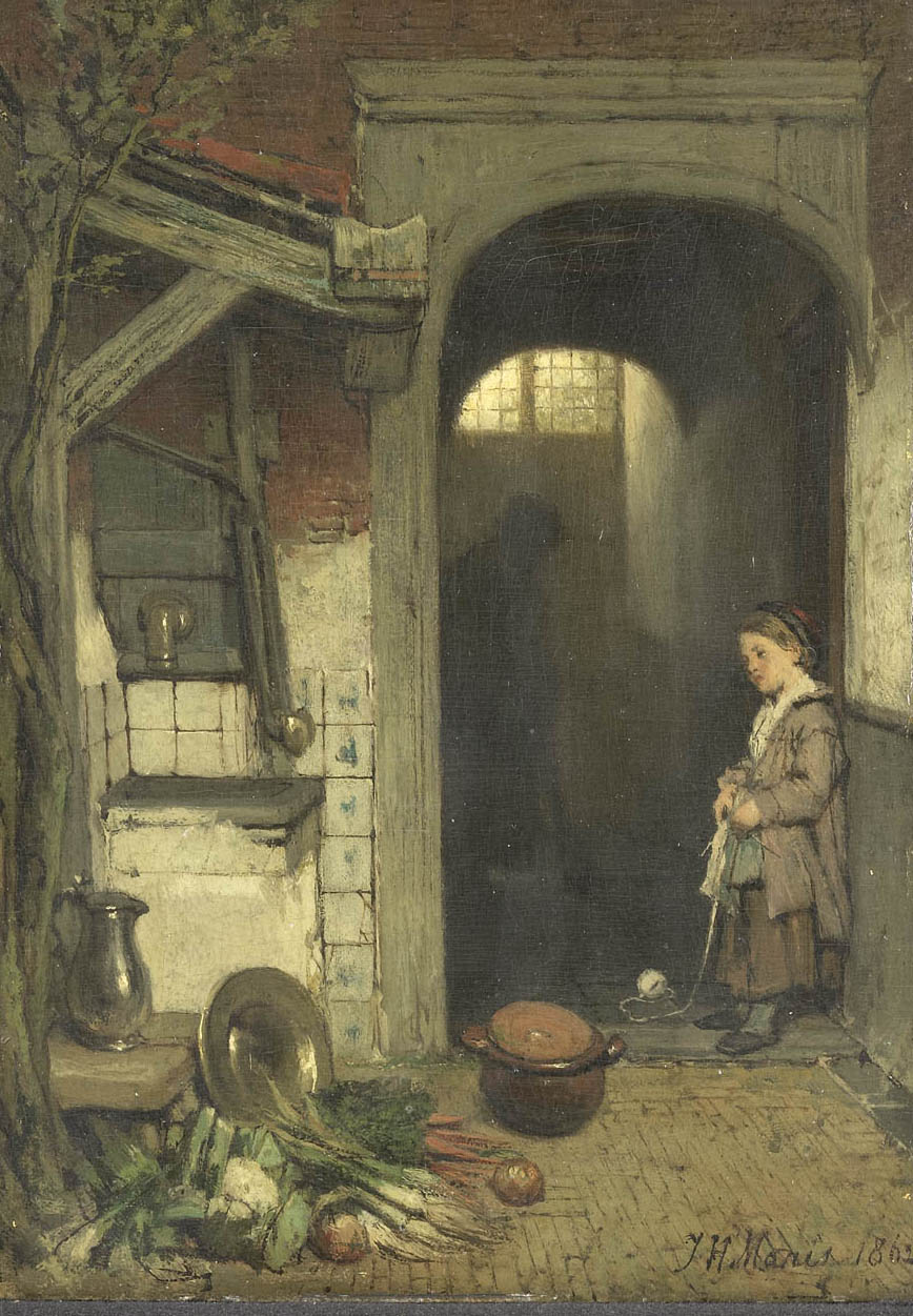 Behind the House, vintage artwork by Jacob Maris, 12x8" (A4) Poster