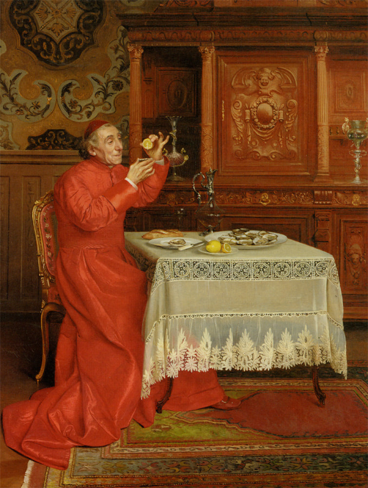 Le Gourmand, vintage artwork by Georges Croegaert, 12x8" (A4) Poster