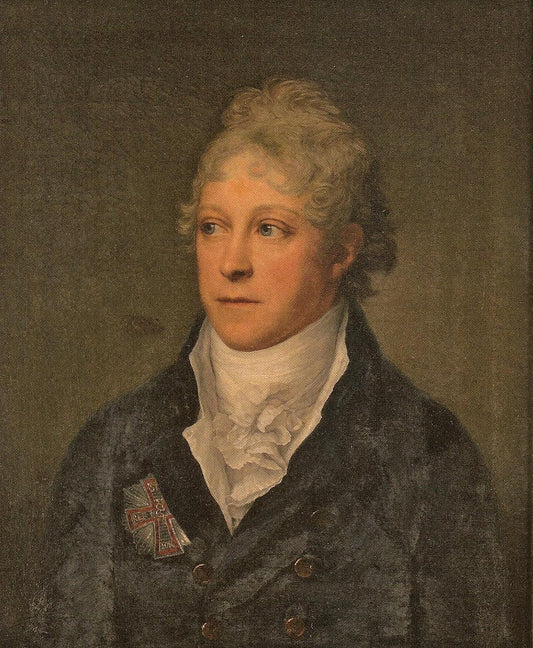 Friedrich Graf Reventlow, vintage artwork by Friedrich Carl Groger, 12x8" (A4) Poster