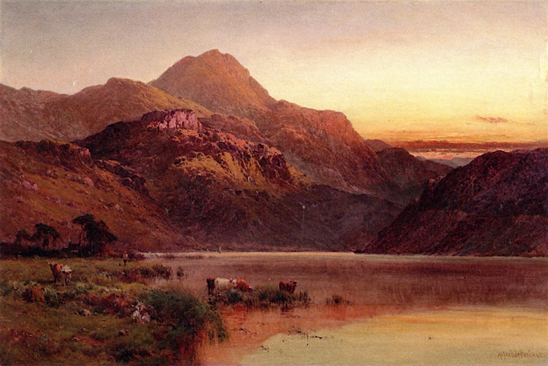 Glen Taing, Loch Long, vintage artwork by Alfred de Breanski, Sr., 12x8" (A4) Poster