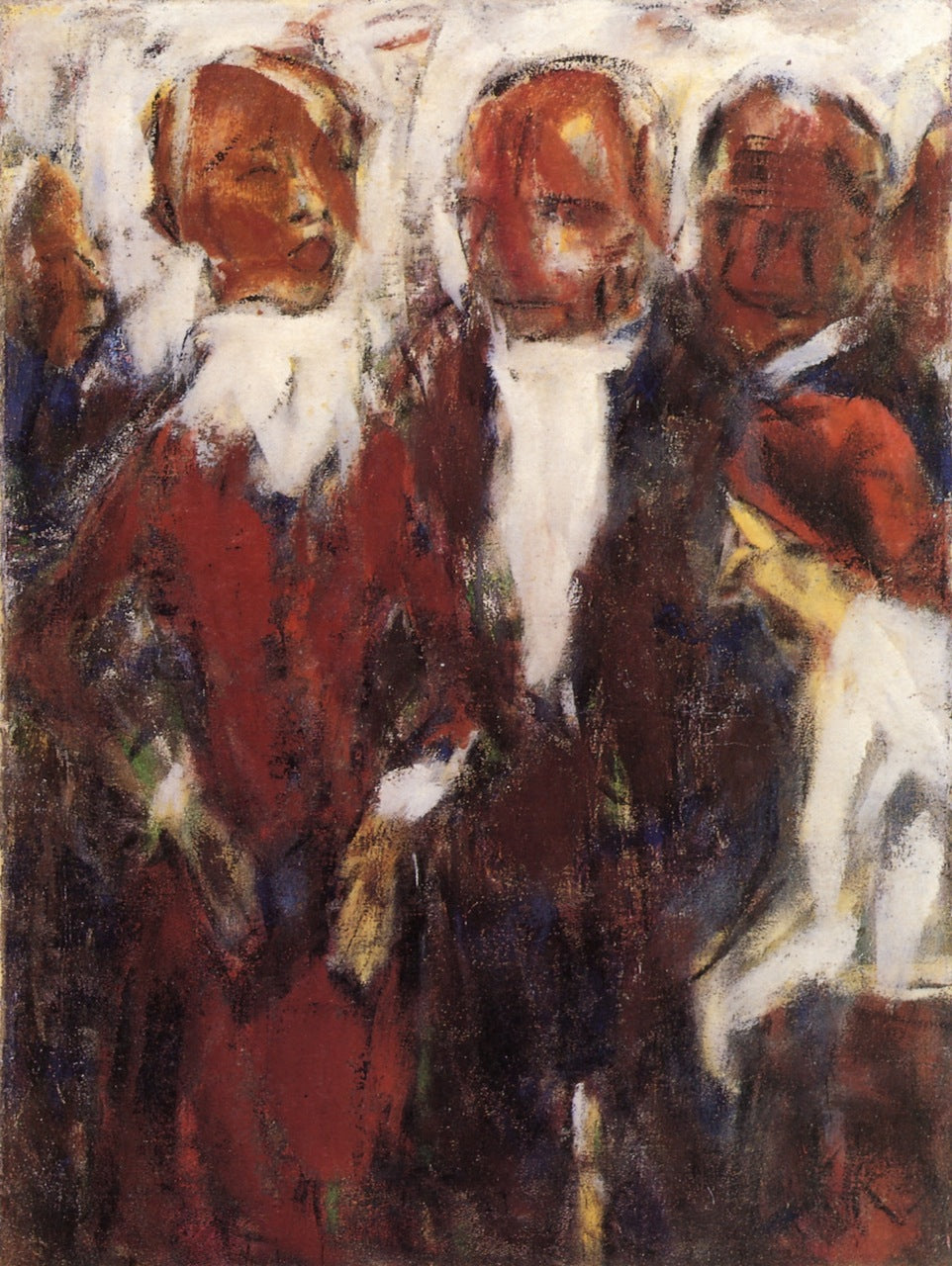 Four People, vintage artwork by Christian Rohlfs, 12x8" (A4) Poster