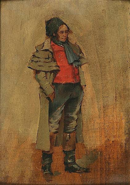 Portrait of a Standing Man, vintage artwork by Jean-Louis Ernest Meissonier, A3 (16x12") Poster Print